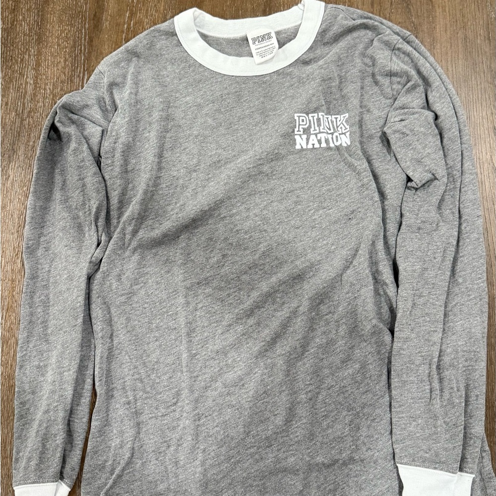 Gray PINK Nation Long Sleeve Shirt